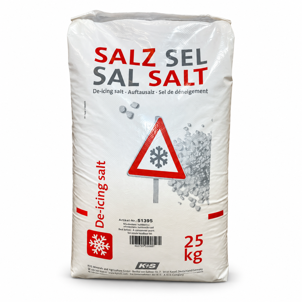 Esco Streusalz und Auftausalz im 25-kg-Sack